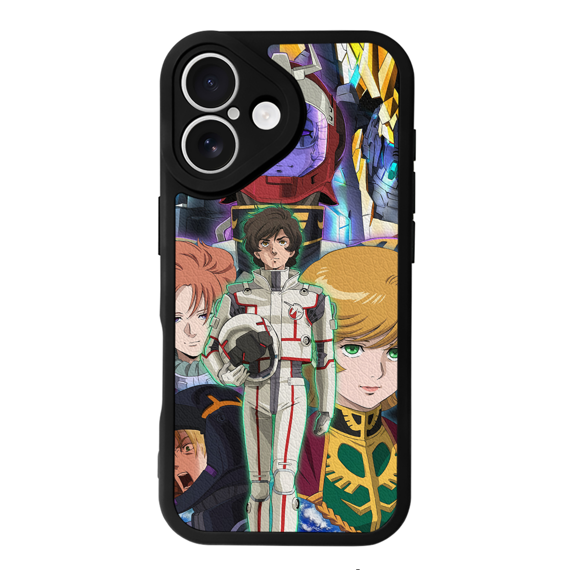 （画像用） 機動戦士ガンダム Mobile Suit Gundam 【iPhone 16シリーズ対応】シリコンスマホケース（レザー調） 材質：シリコン